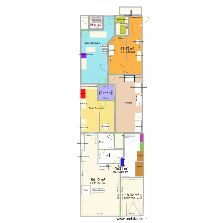 nouveau labo 2e jet. Plan de 