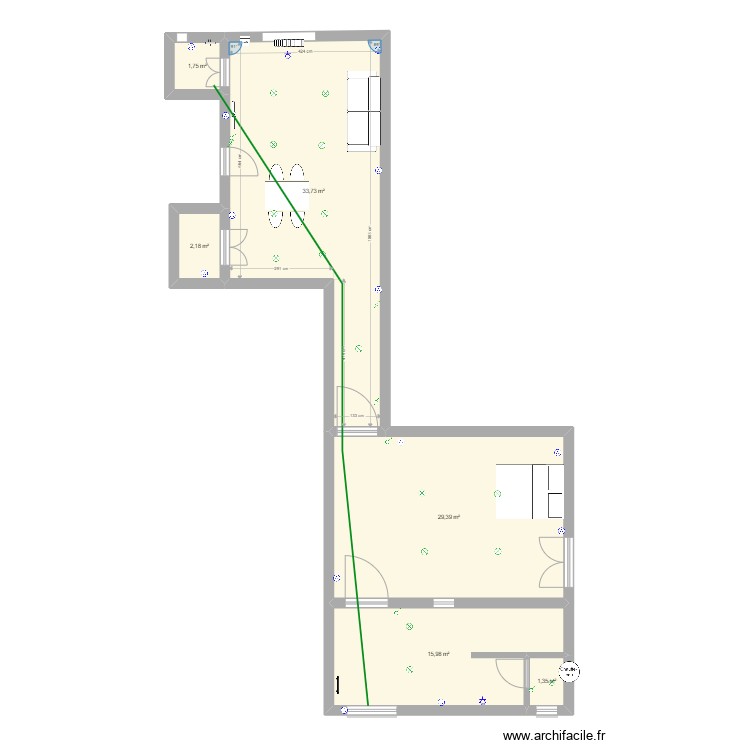 bonifacio st do - Plan 6 pièces 84 m2 dessiné par brumu13