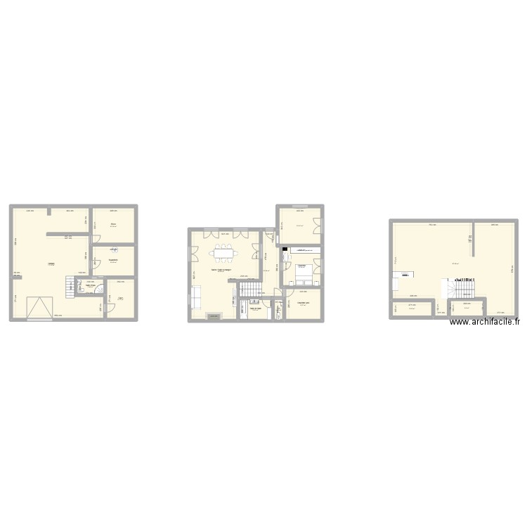 Maison. Plan de 15 pièces et 309 m2
