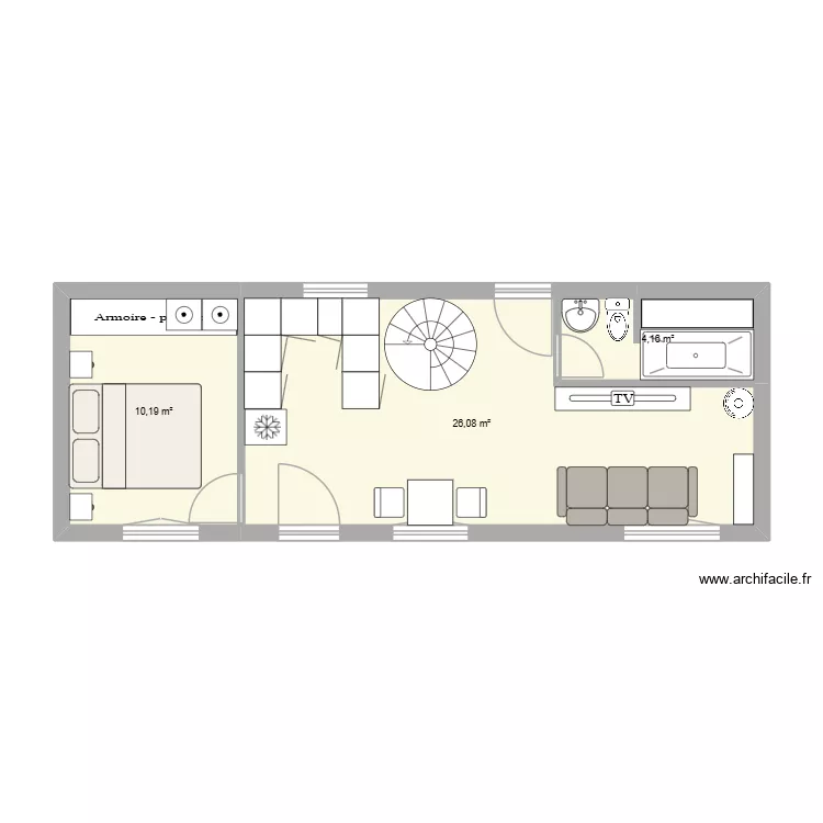 PLAN DE BASE ST GILDAS test 5. Plan de 3 Pièces et 40 m² PLAN DE BASE ST GILDAS test 5. Plan de 3 Pièces et 40 m²