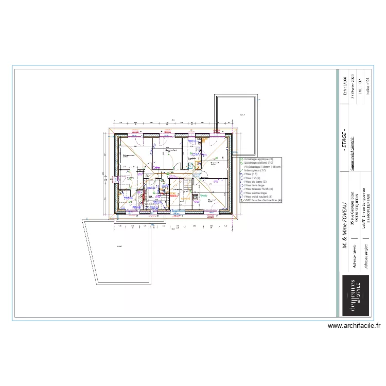 FOVEAU ETAGE ELEC. Plan de 