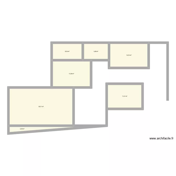 MaMaison1. Plan de 7  et 83 m²