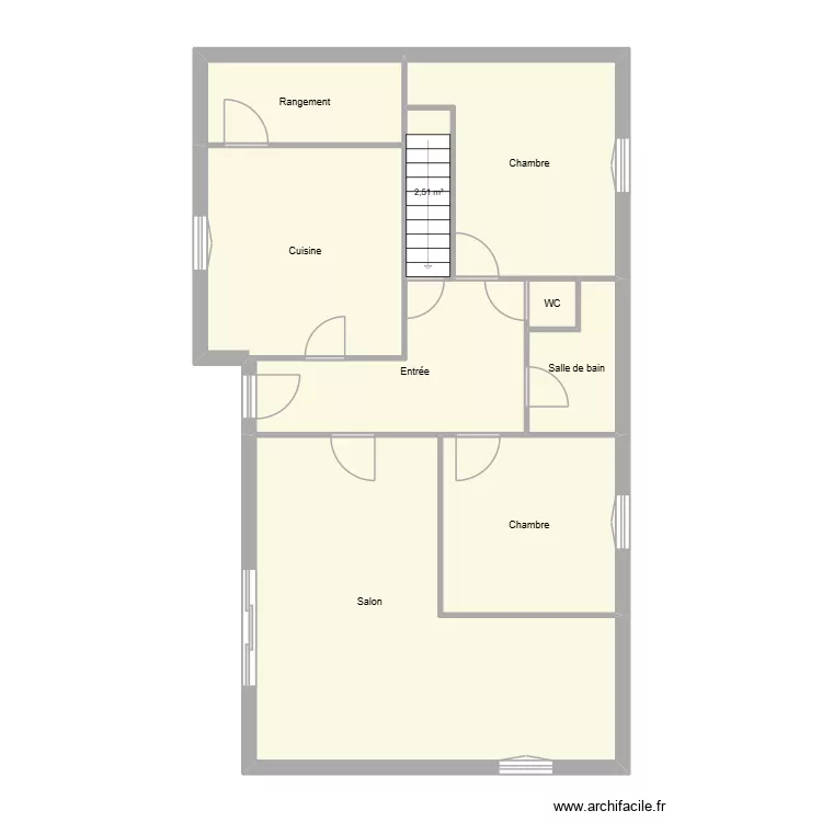 BUIRON Etage. Plan de 9  et 86 m²