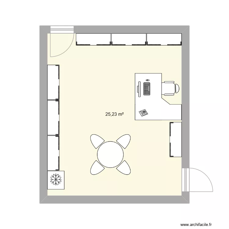 f305. Plan de 1  et 25 m²