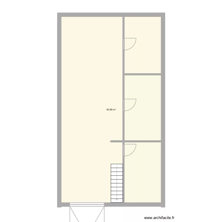 takis 0. Plan de 1 Pièce et 85 m²
