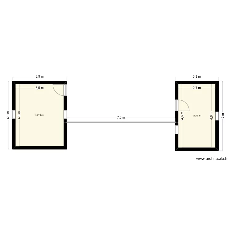 Plan_terrain. Plan de 2  et 28 m²