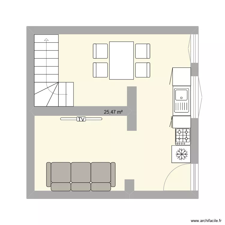 logement 3 RDC. Plan de 1 et 25 m² logement 3 RDC. Plan de 1 et 25 m²