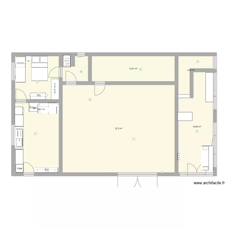 Maison Nin&egrave;che. Plan de 
