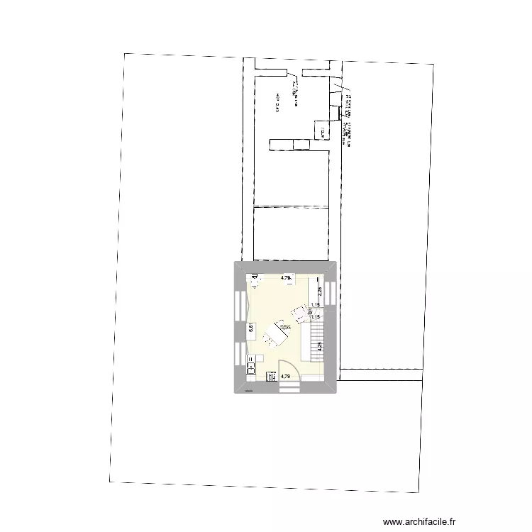 OPHELIE Longère droit escalier nord cuisine est FENETRE A JOUR. Plan de 6 et 63 m² OPHELIE Longère droit escalier nord cuisine est FENETRE A JOUR. Plan de 6 et 63 m²