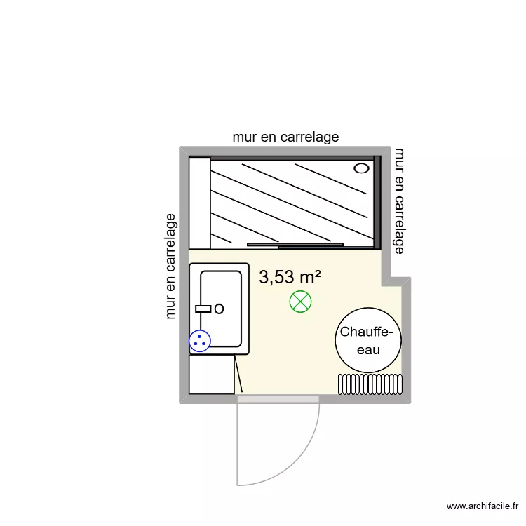 salle de bain. Plan de 