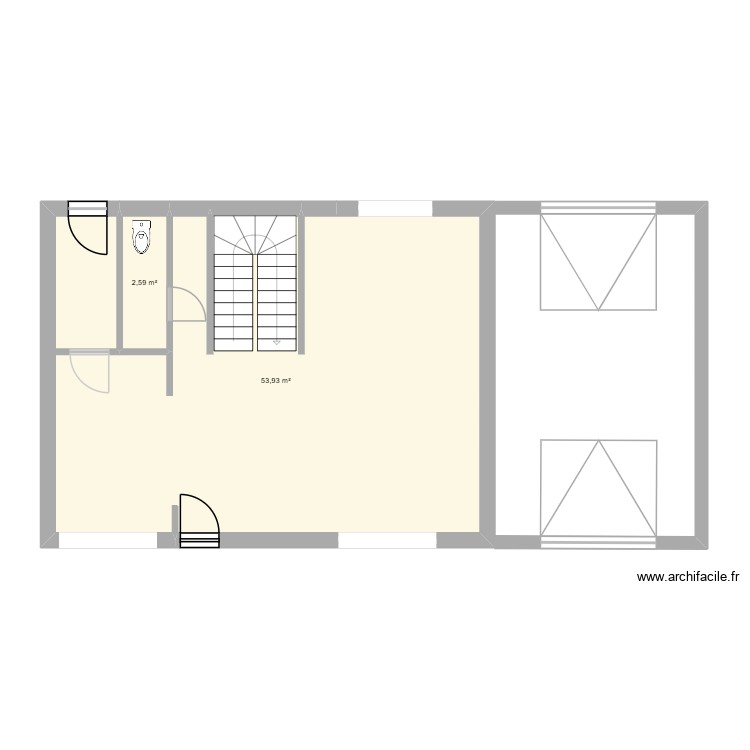 Existant. Plan de 0 pièce et 0 m2 Existant. Plan de 0 pièce et 0 m2