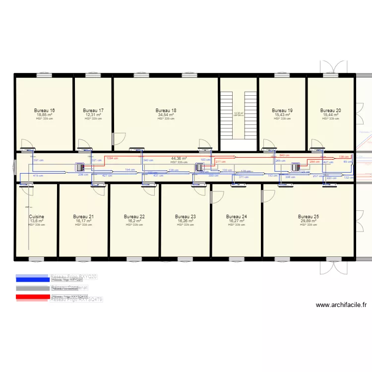 Ambassade de Roumanie option couloirs. Plan de Ambassade de Roumanie option couloirs. Plan de