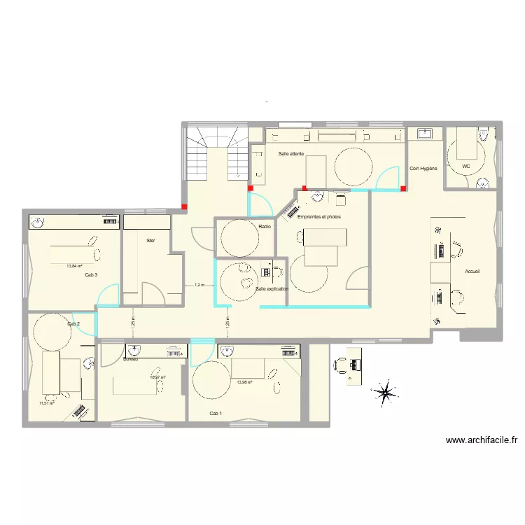 Leroux Barth version 5. Plan de 7 et 168 m² Leroux Barth version 5. Plan de 7 et 168 m²