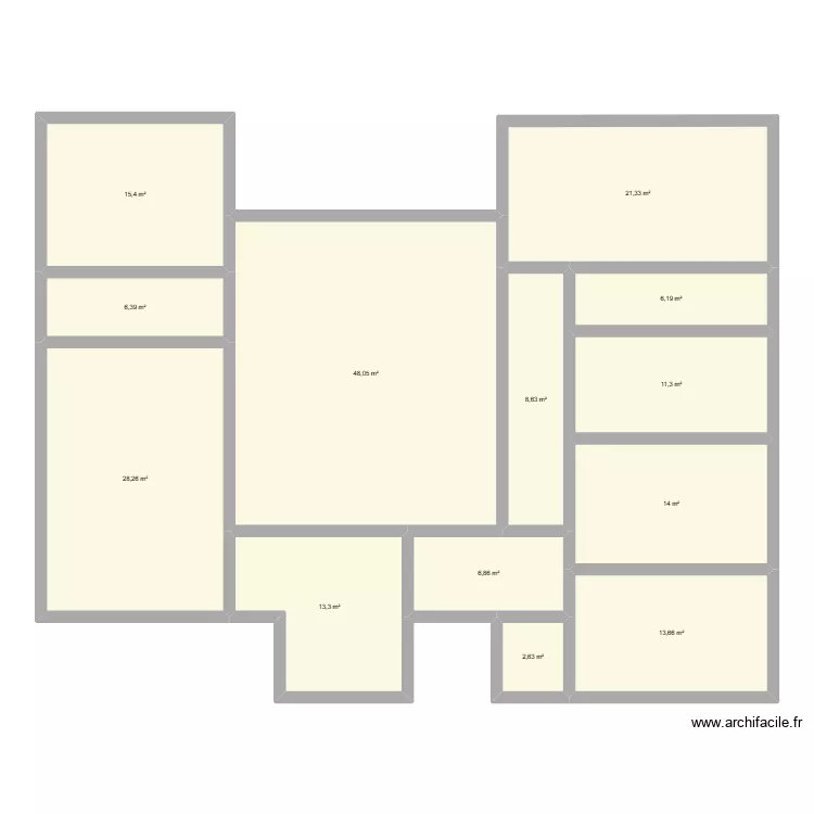 NEW PLEIN PIEDS. Plan de 13  et 196 m²