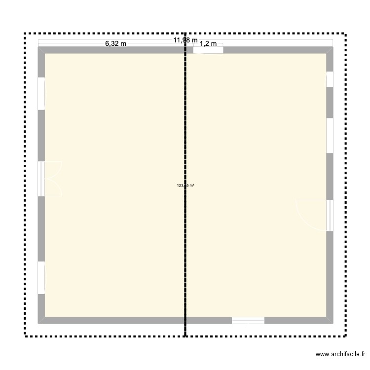 seyresse. Plan de 1 pièce et 123 m2