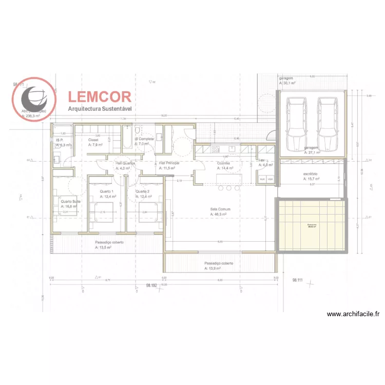 Projet Maison DLB v1. Plan de 1 et 39 m² Projet Maison DLB v1. Plan de 1 et 39 m²
