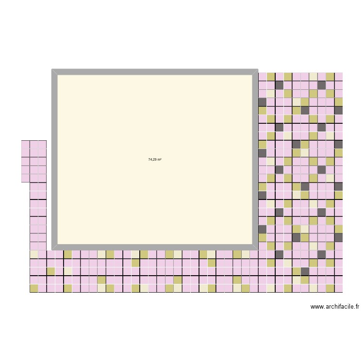 TerrasseIsa_4. Plan de 1 pièce et 74 m2