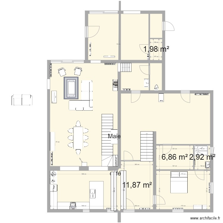 Nicolas. Plan de 22 pièces et 382 m2