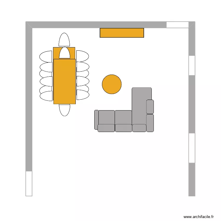 salon Lege. Plan de 