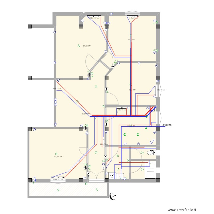 Ali Behloul. Plan de 42 pièces et 440 m2
