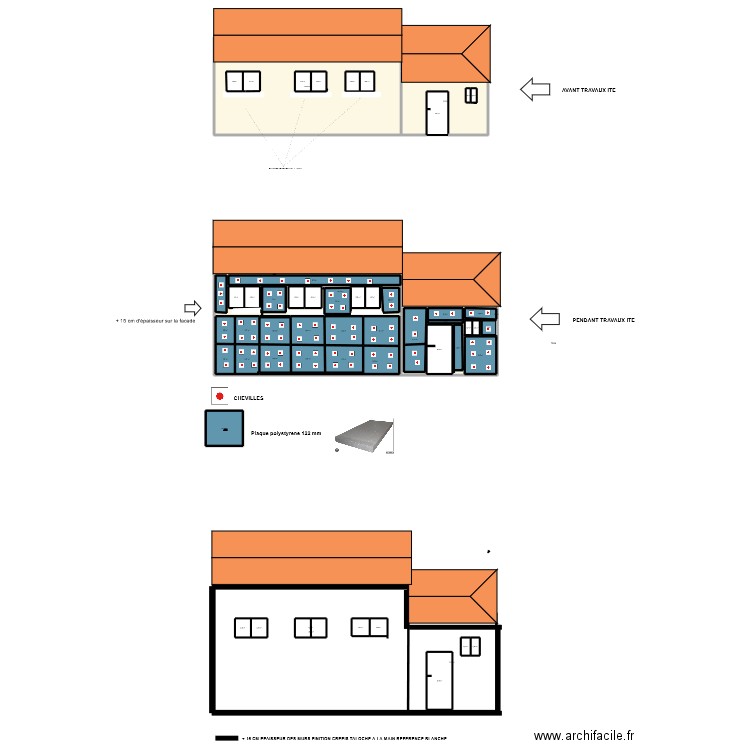 LEYCURAS PLAN DE FACADE  1. Plan de 0 pièce et 0 m2