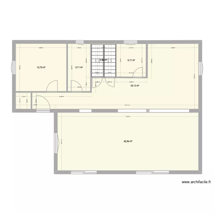 Sylvie. Plan de 6  et 104 m²