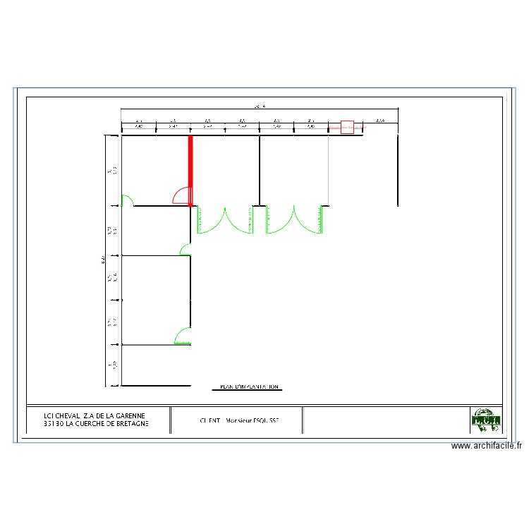 Corrections hangar Forestier. Plan de 0 pièce et 0 m2