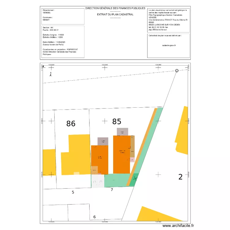 ZAC de la Vrignaie LOT 1. Plan de ZAC de la Vrignaie LOT 1. Plan de