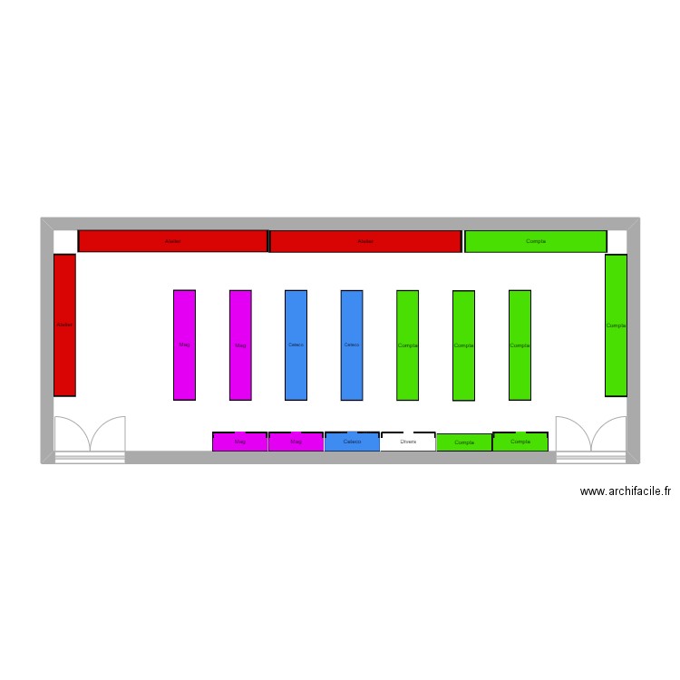 GRANDES ARCHIVES 2. Plan de 1 pièce et 58 m2