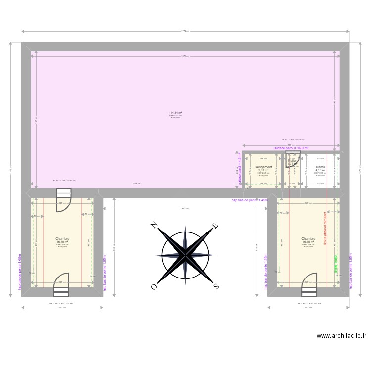 DELMAS SECONDAIRE. Plan de 10 pièces et 314 m2