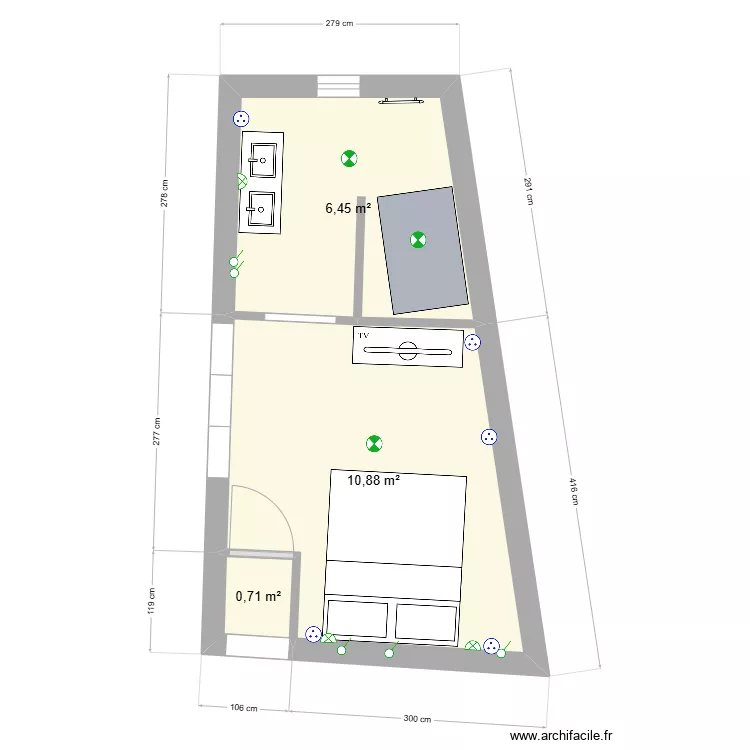 Chambre Parentale 3. Plan de 