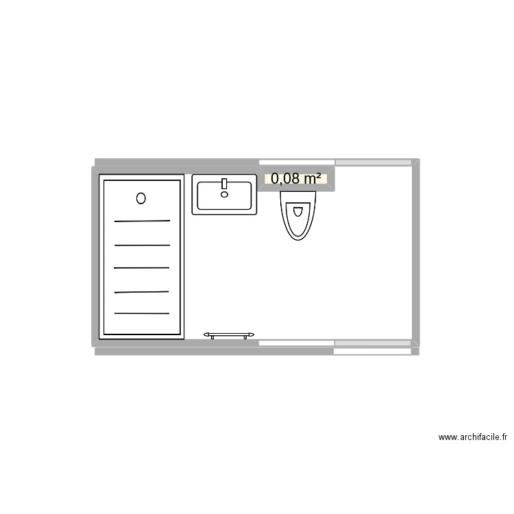 thorel sdb maman. Plan de 1 pièce et 0 m2