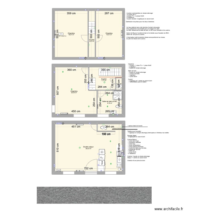 v1 test. Plan de 8 pièces et 108 m2