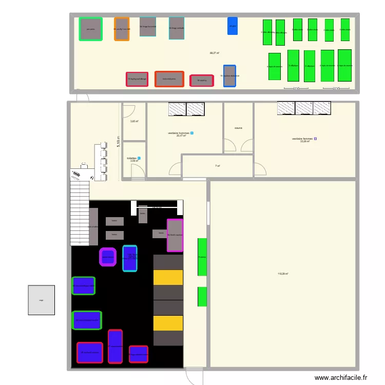begaar nouvelle  implantation machines 09/12. Plan de 