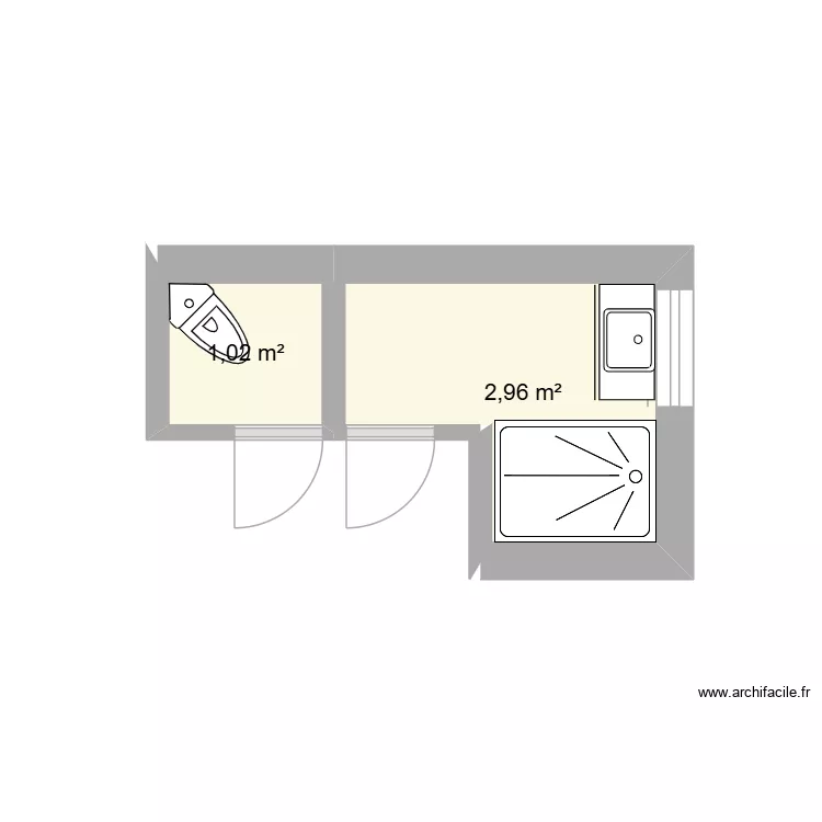 SE1 WC 1. Plan de 2 et 4 m² SE1 WC 1. Plan de 2 et 4 m²