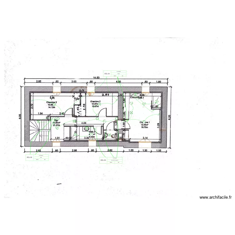 Etage BOURGEON ECL. Plan de Etage BOURGEON ECL. Plan de