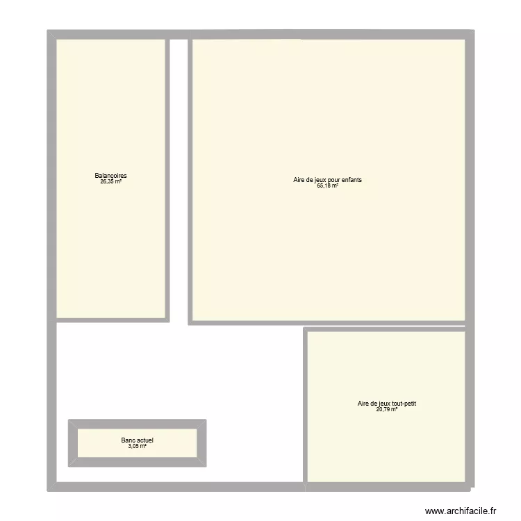 Projet air de Jeux. Plan de 4 et 115 m² Projet air de Jeux. Plan de 4 et 115 m²