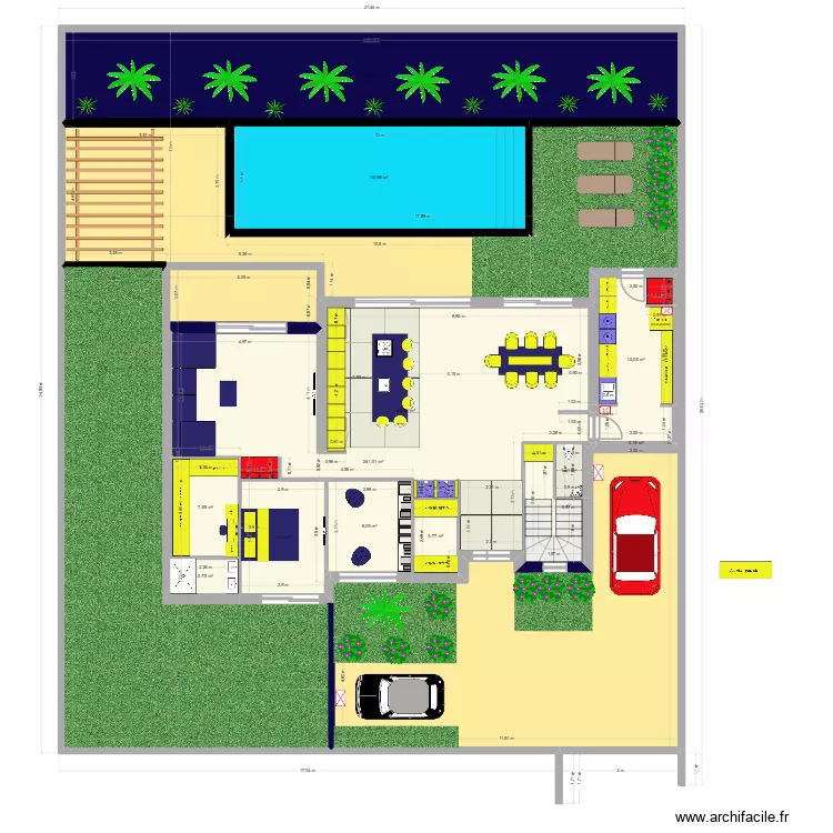 prefaille  projet definitif bis. Plan de 22  et 1206 m²