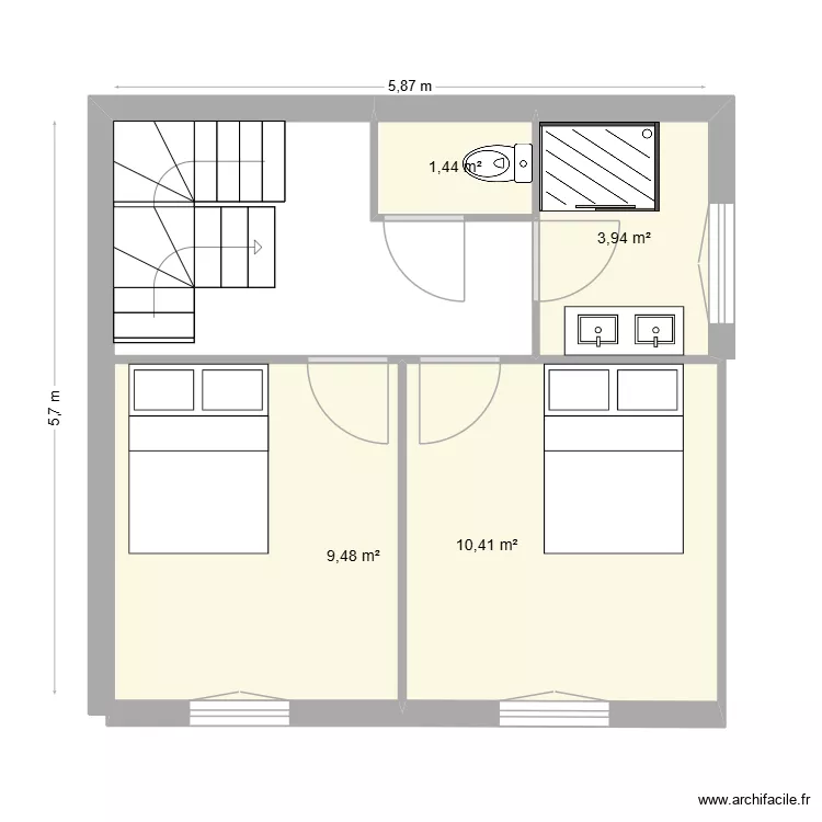 ecole salhens. Plan de 4  et 25 m²