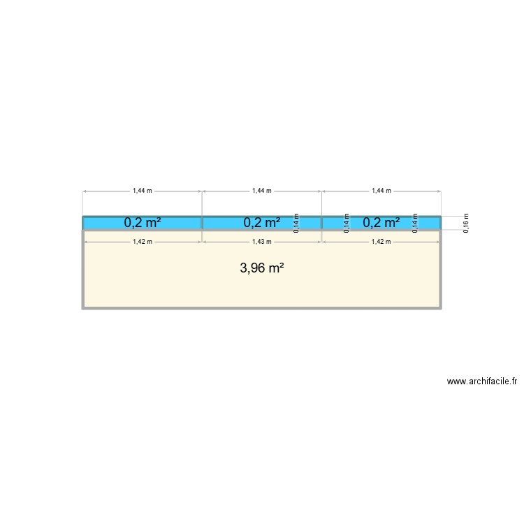 C/P 10. Plan de 4 pièces et 5 m2