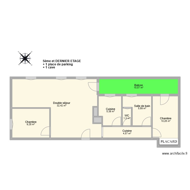 RESSMER. Plan de 10 pièces et 80 m2