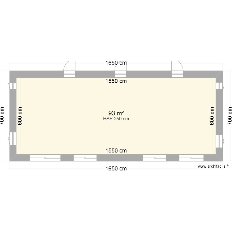 plan aline. Plan de 1 pièce et 93 m2