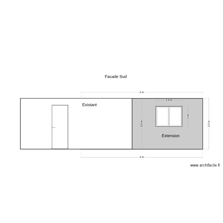 Facade Sud 01. Plan de 0 pièce et 0 m2