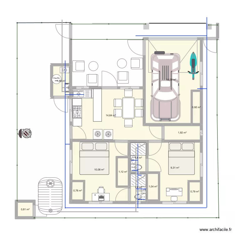 casa pequena204. Plan de 14 et 63 m² casa pequena204. Plan de 14 et 63 m²