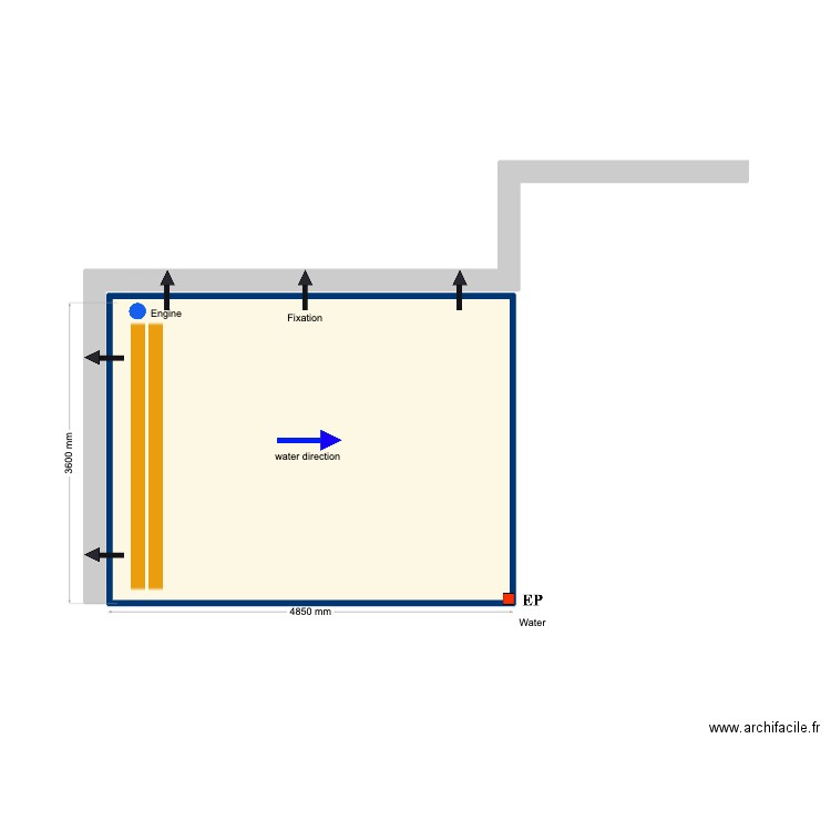 Johnson. Plan de 1 pièce et 17 m2