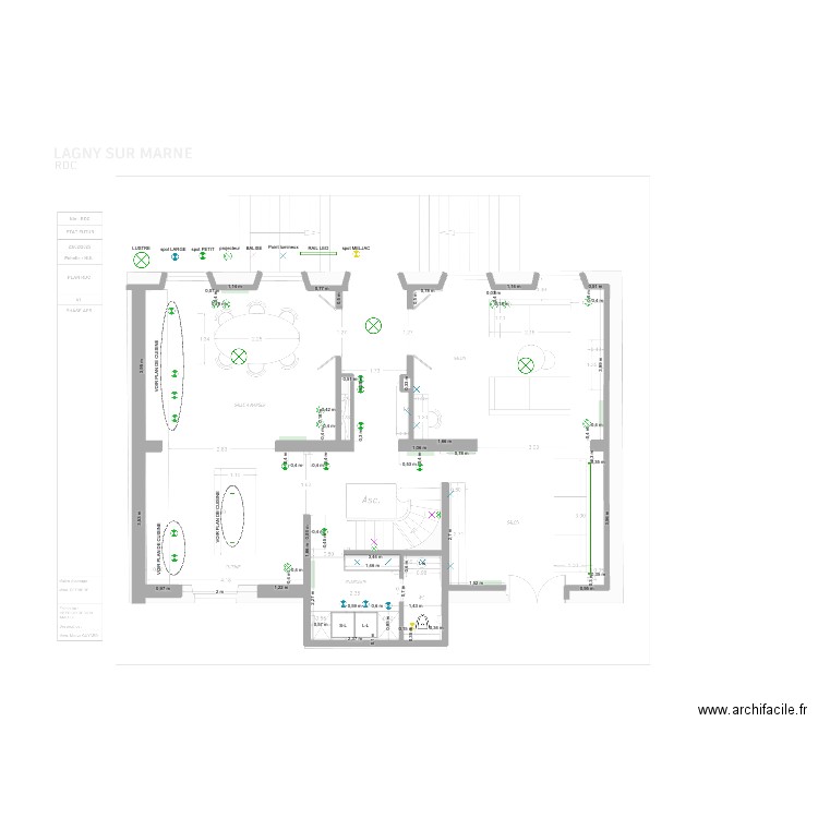 lumieres RDC. Plan de 0 pièce et 0 m2
