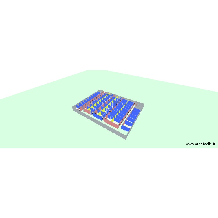 PLAN BOX SOUS SOL V4. Plan de 70 pièces et 508 m2