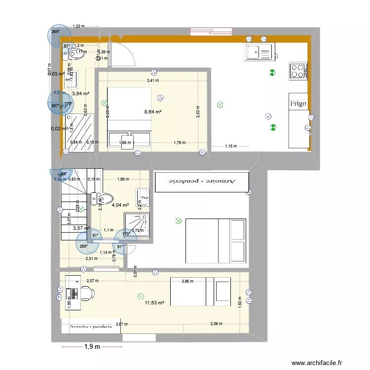 Etage Bodiguel middle4. Plan de 