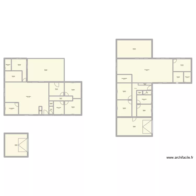 Sizarols. Plan de 30  et 414 m²