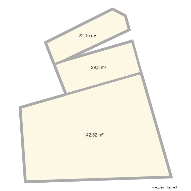 import du cadastre . Plan de 3 pièces et 194 m2